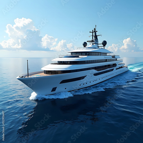 Ocean travel modern luxury superyacht