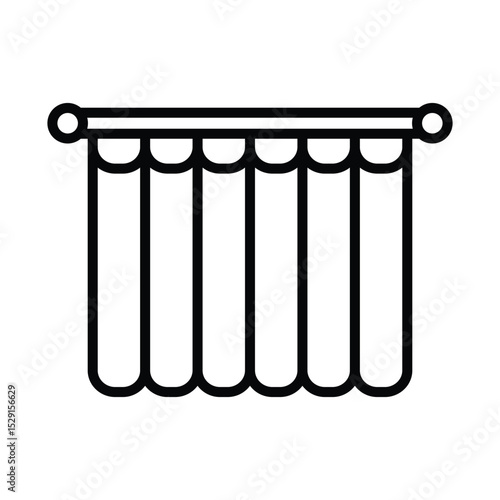 shower curtain icon vector design template simple and clean
