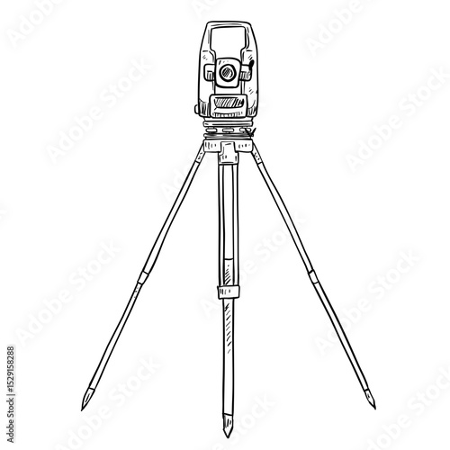 theodolite handdrawn illustration⁠
