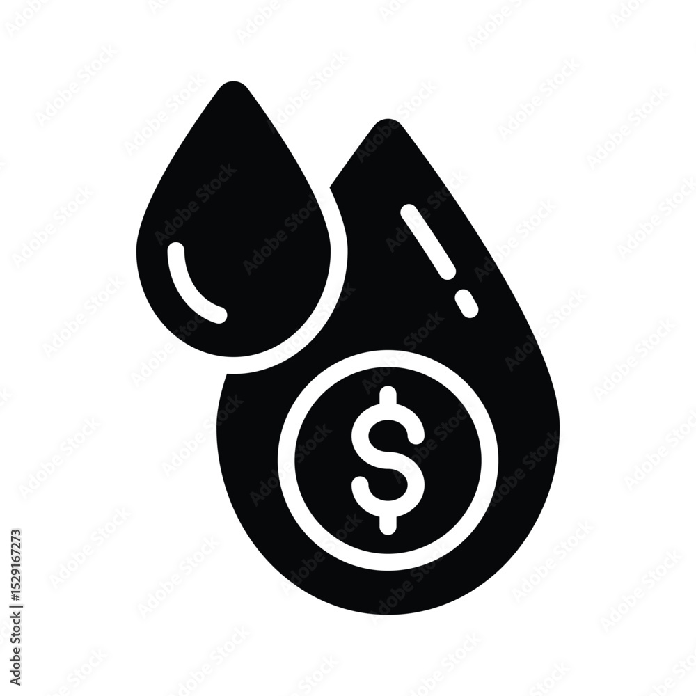 A solid style icon showing regular money flow A solid style icon showing regular money flow