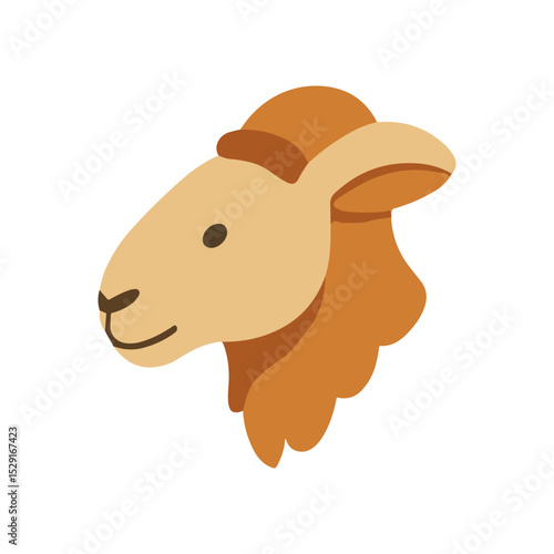 Hand-drawn sketch illustration of a ram’s head. Perfect for farm, animal, or Eid al-Adha related designs.