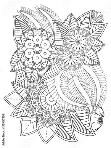  Zentangle Coloring Pages -for Adult