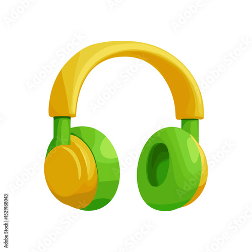 Ear headphones illustration. Suitable for themes related to music, audio, entertainment, technology, or podcasting. Stylish and modern vector icon.