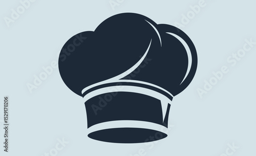 Chef hat silhouette, kitchen headwear icons,cooking cap design, black and white graphic,  vector different types of chef hat silhouette 