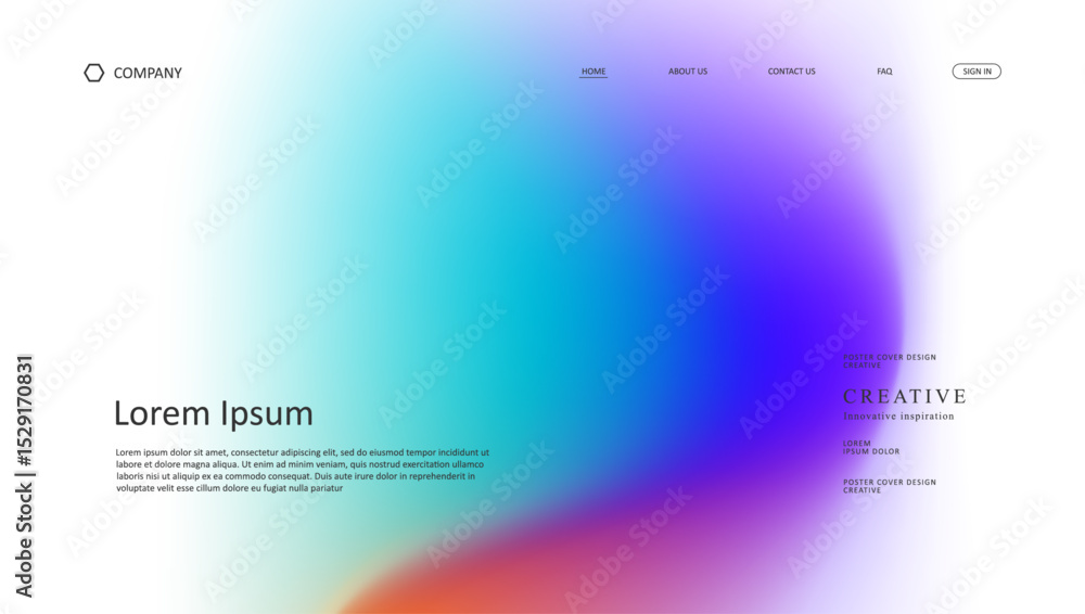 Abstract wave futuristic design of landing page. retro gradient mesh website design Abstract wave futuristic design of landing page. retro gradient mesh website design