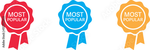 Most Popular Rubber Stamp Seal. Vector illustration