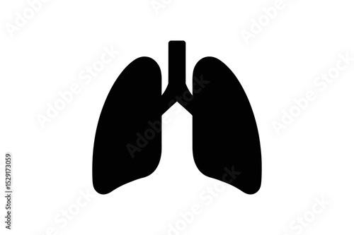 Human lung anatomy respiratory system health icon