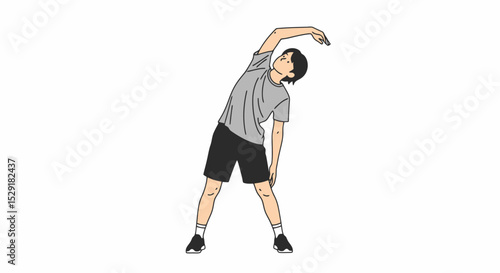 Dynamic Side Stretch: Illustrated Fitness and Wellness