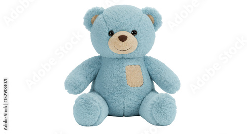 Canvastavla Isolated blue teddy bear