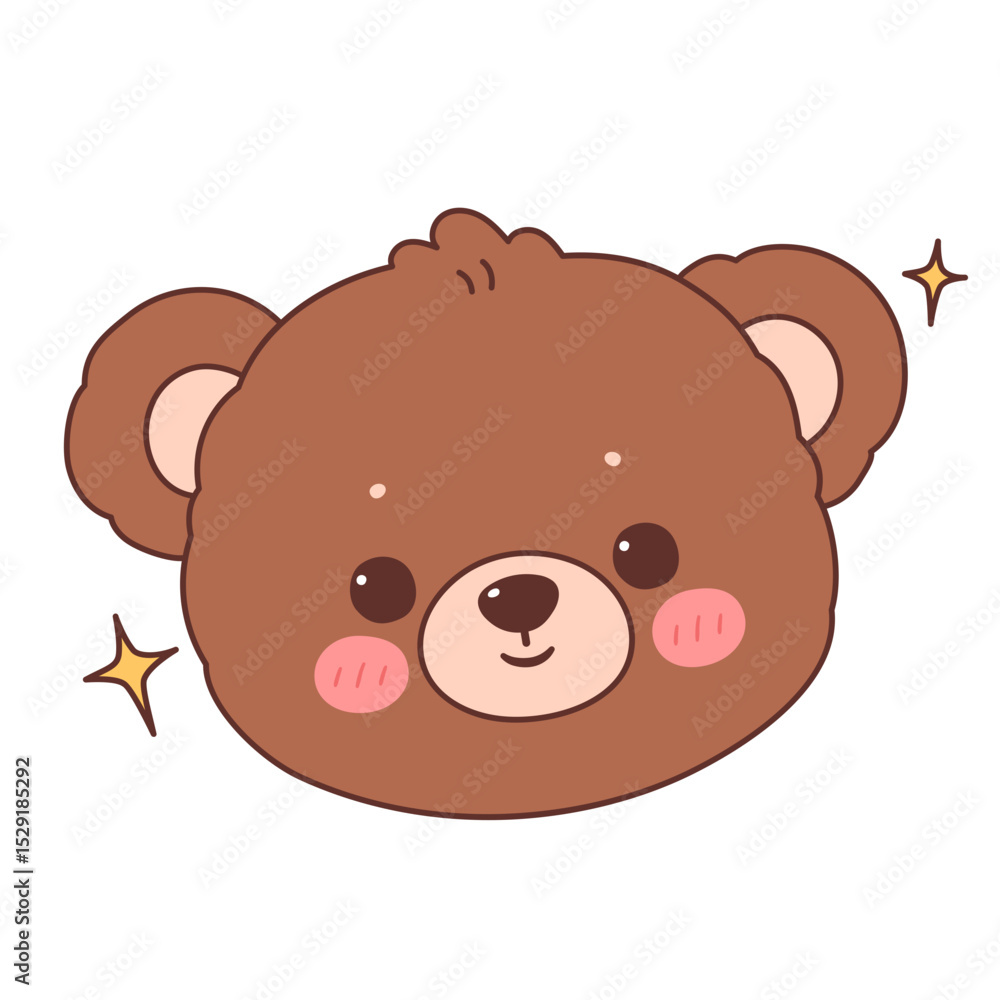 Cute bear happy decoration cartoon character illustration Cute bear happy decoration cartoon character illustration