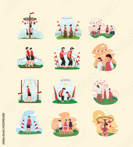 Traditional Game Event in Indonesian Independence Day 