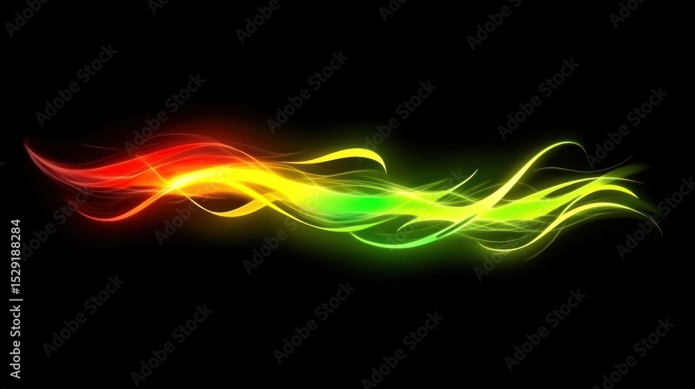 Obraz premium Abstract glowing wavy lines
