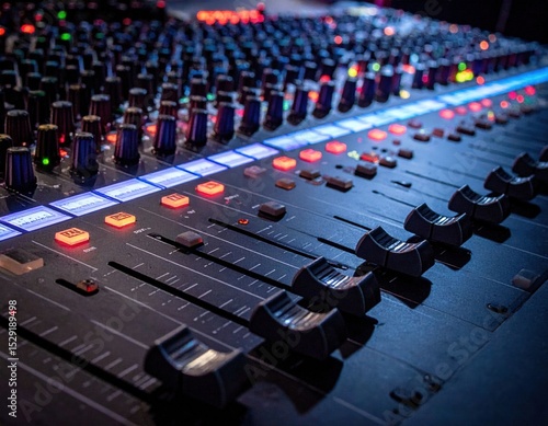 Professional Audio Mixer Closeup