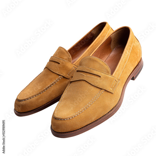 Wallpaper Mural Tan suede leather penny loafers isolated on transparent background Torontodigital.ca