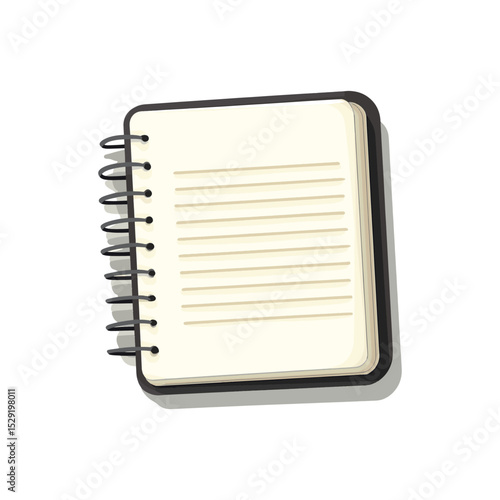 Notepad for Ideas: A clean, pristine notepad lies open, its lined pages inviting thoughts, ideas, and plans to be captured for productivity.