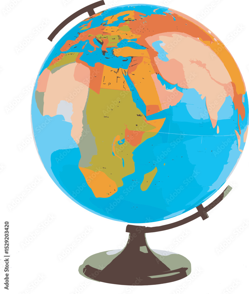 Fototapeta premium globe isolated on white background