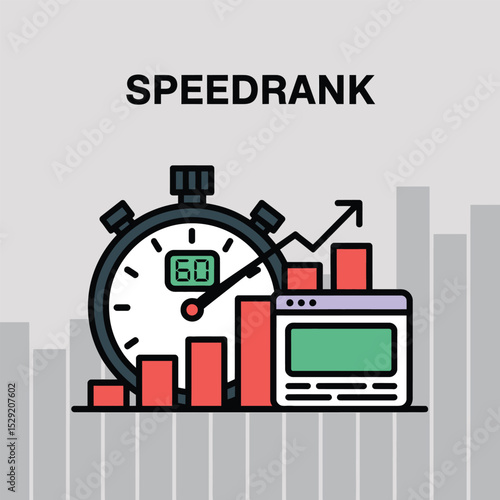 Website speed optimization and ranking improvement illustration