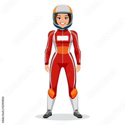 Vector illustration of f1 driver in helmet
