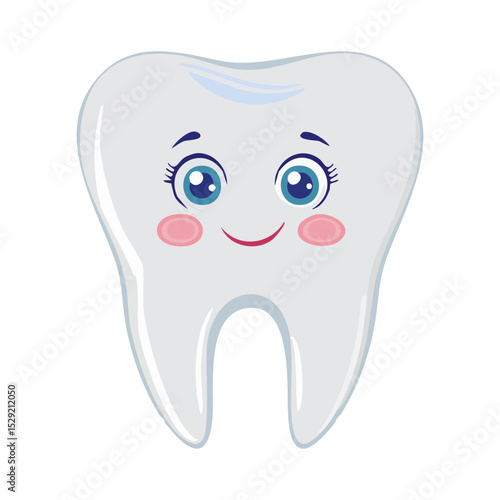 Tooth icon. Dental clinic logo. Human teeth vector illustration. Blue dentistry logotype. Oral hygiene concept. Dentist sign. Molar tooth enamel symbol. Simple tooth pictogram design isolated.
