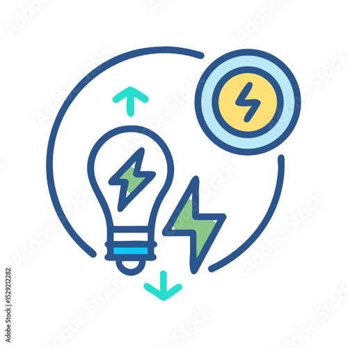 New energy solution icon set solar, energy, wind, biomass, geothermal, hydropower, renewable, sustainable, efficiency, wave, eolic, battery, storage, grid, turbine, hydrogen, and generator icons