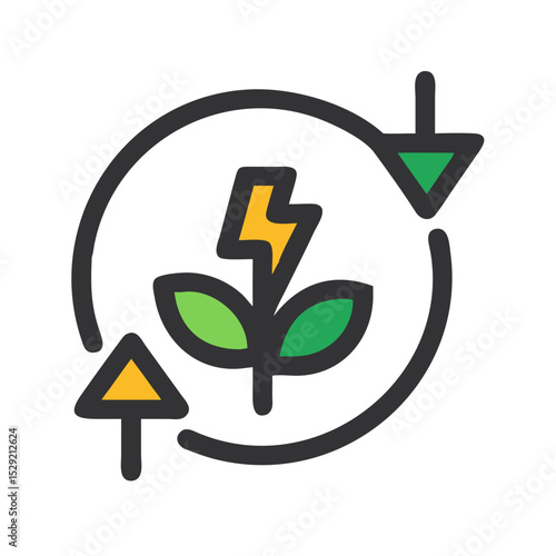 New energy solution icon set solar, energy, wind, biomass, geothermal, hydropower, renewable, sustainable, efficiency, wave, eolic, battery, storage, grid, turbine, hydrogen, and generator icons