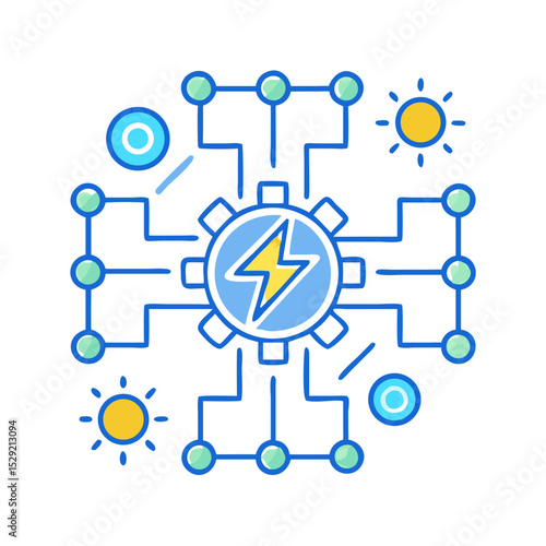 New energy solution icon set solar, energy, wind, biomass, geothermal, hydropower, renewable, sustainable, efficiency, wave, eolic, battery, storage, grid, turbine, hydrogen, and generator icons