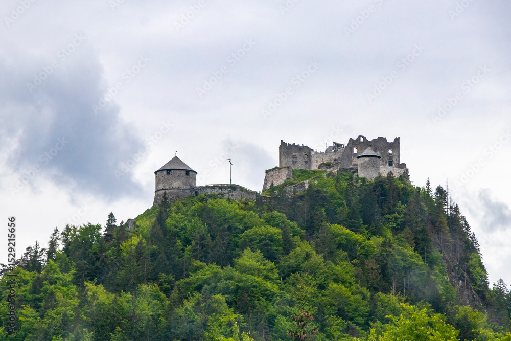 Ehrenberg Castle and Highline on a hill in Tyrol Austria. Ehrenberg Castle and Highline on a hill in Tyrol Austria.