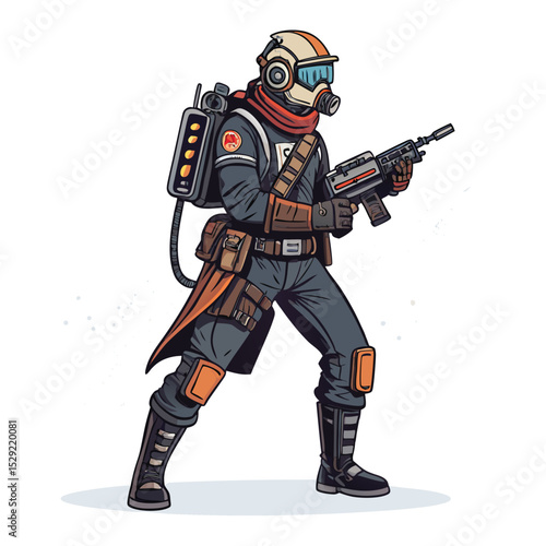 A lone futuristic treasure hunter, amidst swirling nebulae, wields advanced sci-fi tools to unearth galactic riches.  Isolated, detailed, cinematic lighting.