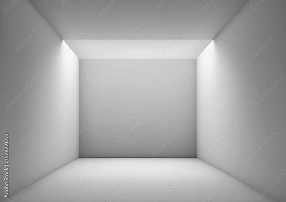Obraz premium Empty White Room With Modern Lighting