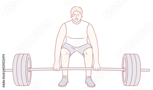 An informative illustration demonstrating proper deadlift form, crucial for effective and safe weight training