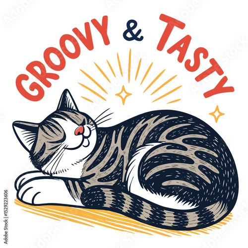 A fluffy cat luxuriates in a sunbeam, basking in warmth;  toasty, groovy vibes.  Close-up shot emphasizing comfort and relaxation.