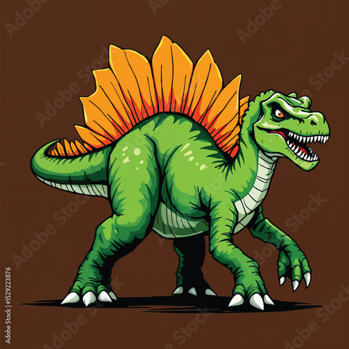 Spinosaurus Dinosaur vector illustration isolated