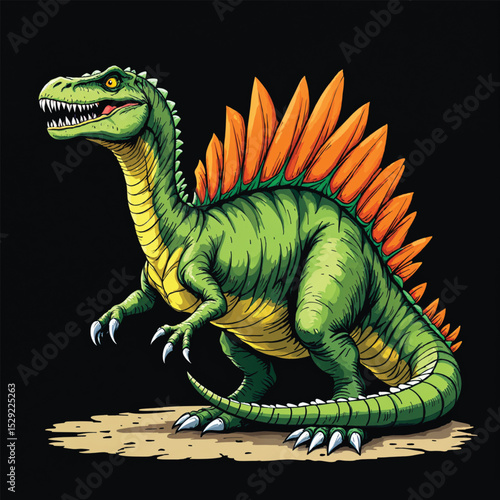 Spinosaurus Dinosaur vector illustration isolated