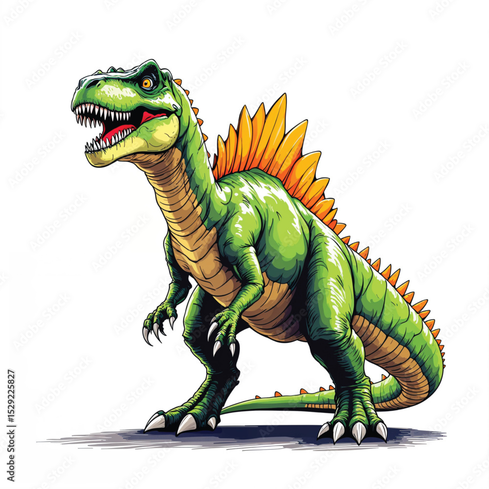 Fototapeta premium Spinosaurus Dinosaur vector illustration isolated