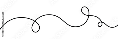 Wavy line with flowing curves. Abstract black lines wave curve motion. Thin line wavy abstract background. 