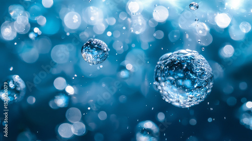 Wallpaper Mural Maintaining hydrogen (H2) as a fuel Innovative water-based fuel cells for future ecological balance, energy sustainability, and environmental preservation. Presence of H2 molecules in liquid bubbles Torontodigital.ca