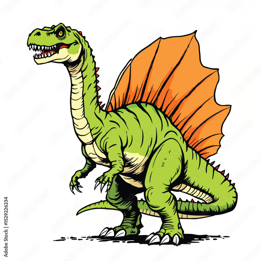 Fototapeta premium Spinosaurus Dinosaur vector illustration isolated