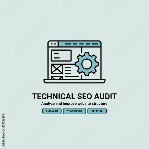 Technical seo audit icon website analysis and improvement