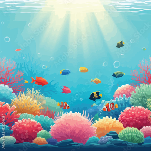 beautiful underwater scenery vector image