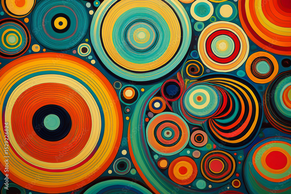 Psychedelic Flowing Abstract Circles and Organic Swirls Pattern Psychedelic Flowing Abstract Circles and Organic Swirls Pattern