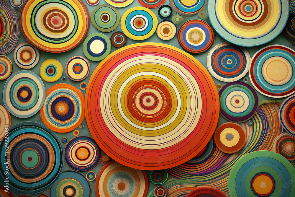 Hypnotic String Art Abstract Circles with Fine Lines Texture Hypnotic String Art Abstract Circles with Fine Lines Texture
