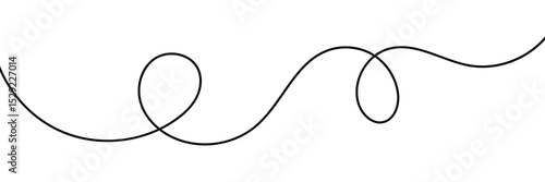 Curved single line. Wavy, zig-zag, criss-cross lines, stripes vector. Seamless pattern of continuous wavy lines. 