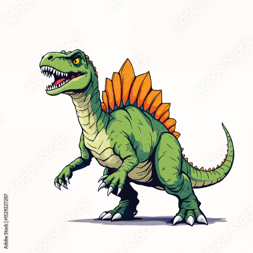Spinosaurus Dinosaur vector illustration isolated