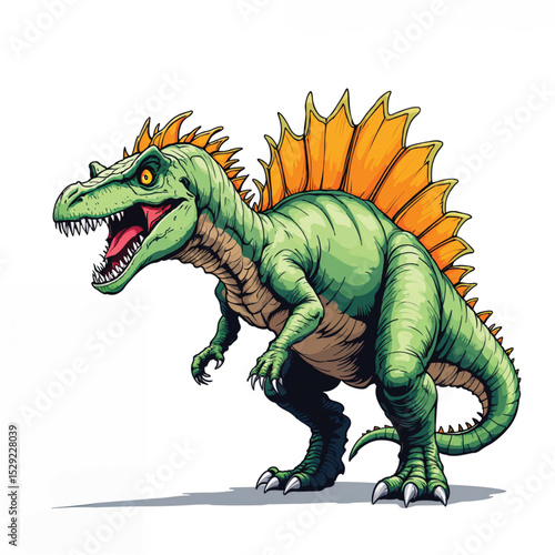 Spinosaurus Dinosaur vector illustration isolated