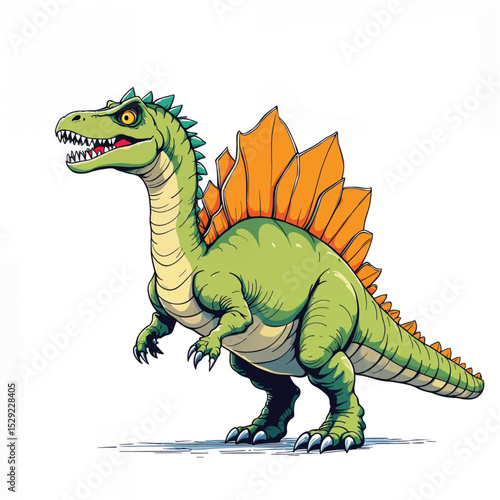Spinosaurus Dinosaur vector illustration isolated