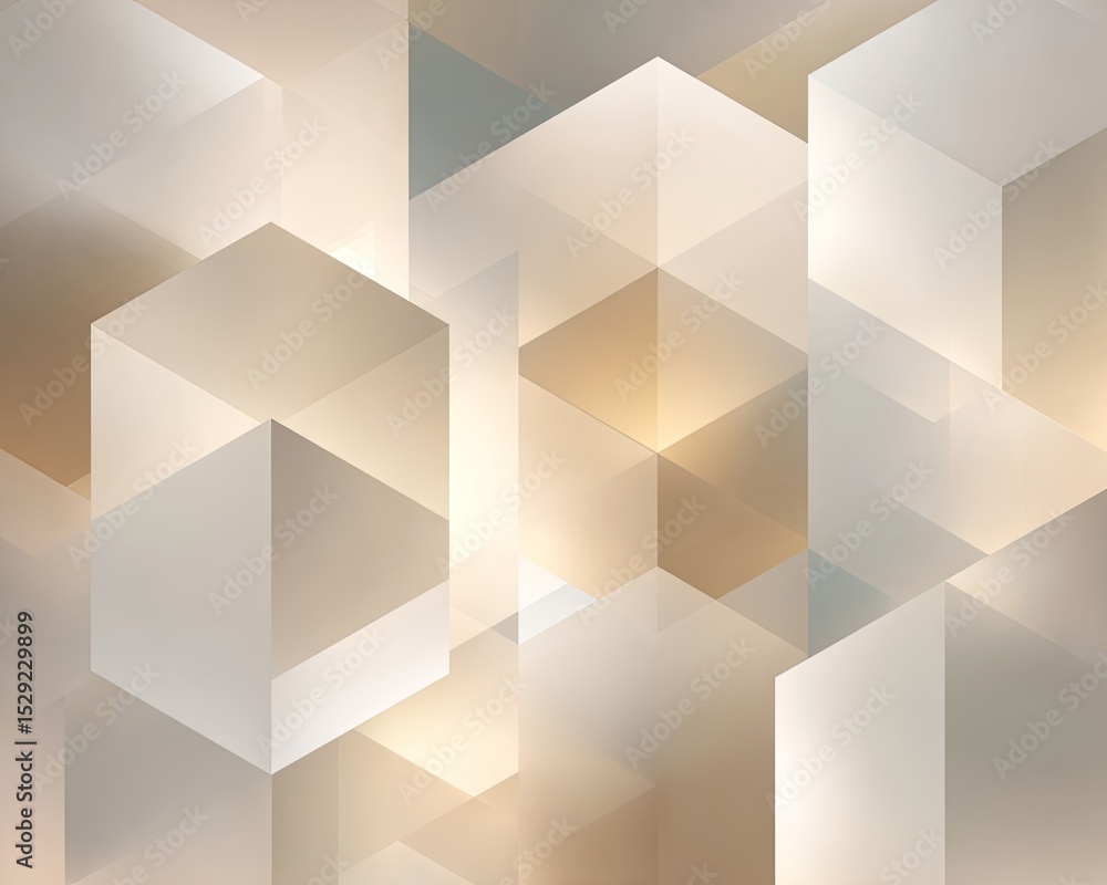 Abstract Geometric Pattern Of Overlapping Cubes Abstract Geometric Pattern Of Overlapping Cubes
