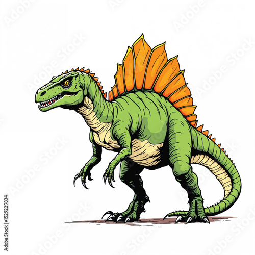 Spinosaurus Dinosaur vector illustration isolated