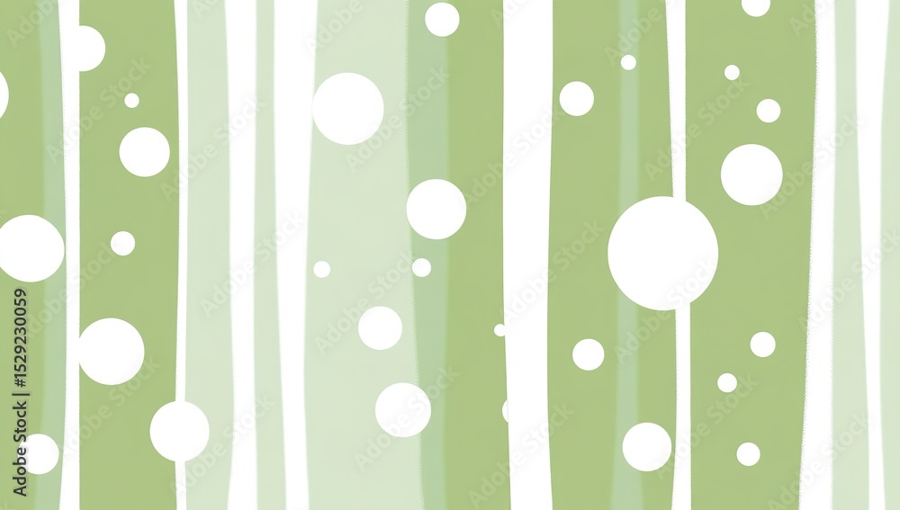 Delicate Green Background With White Circles Delicate Green Background With White Circles