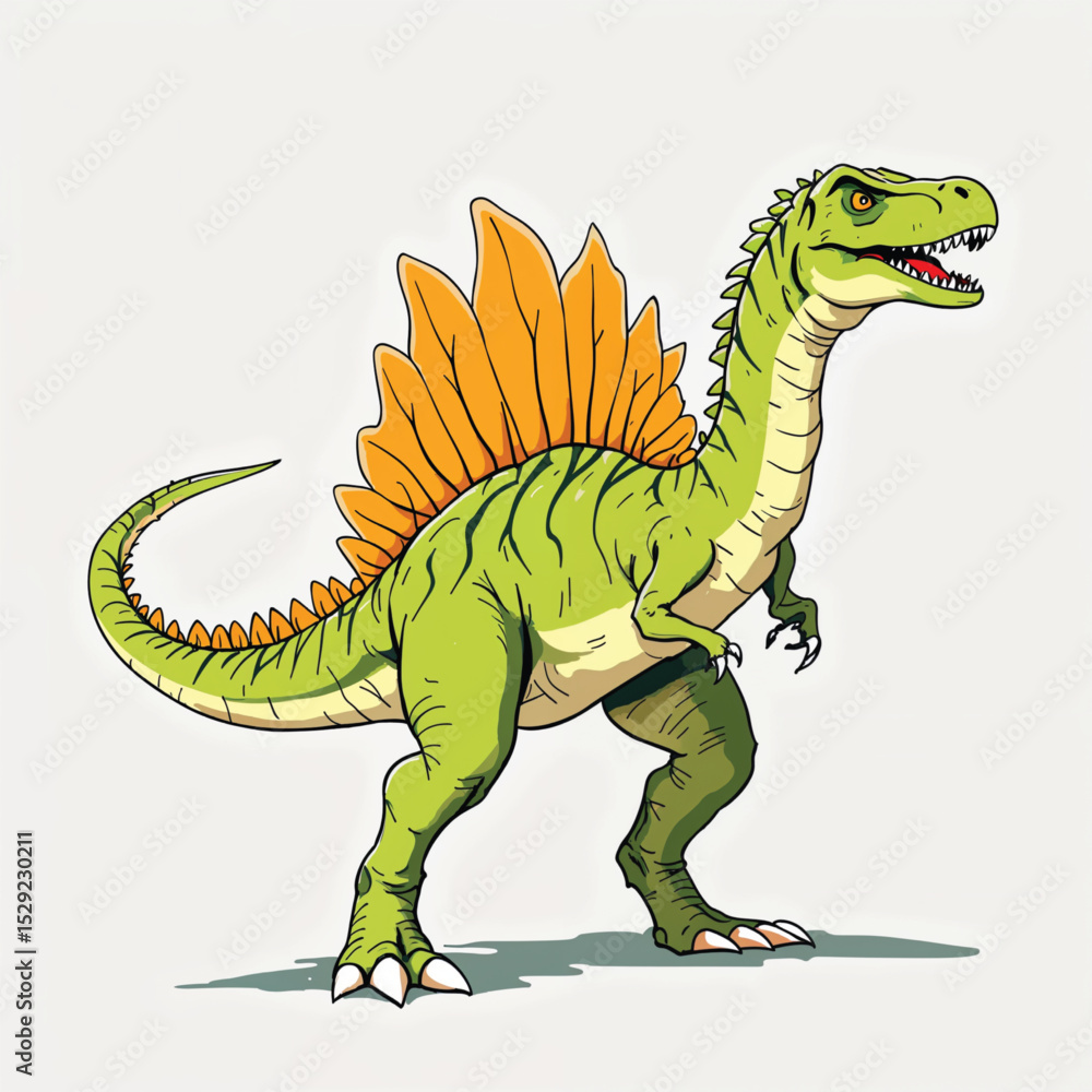 Obraz premium Spinosaurus Dinosaur vector illustration isolated
