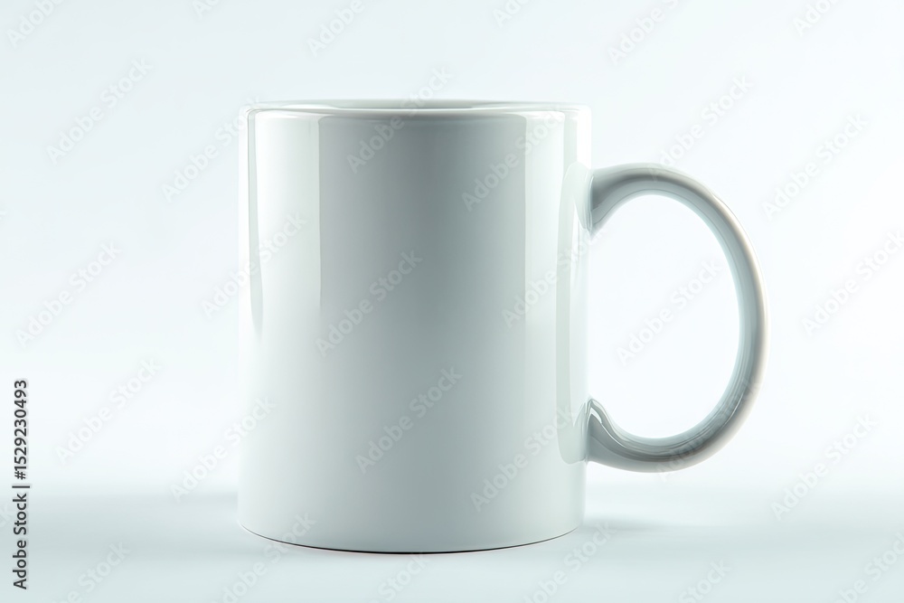 Obraz premium Blank White Mug On White Background